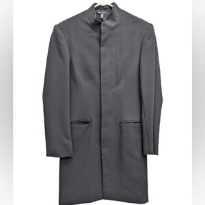 Le Château black single breasted top coat size 36R